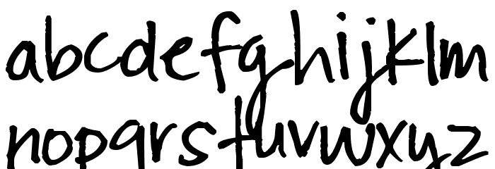 Pea Steele Font LOWERCASE