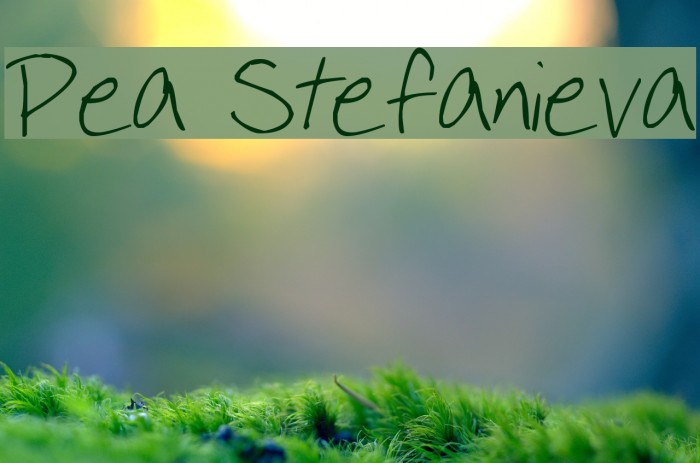 Pea Stefanieva Font examples