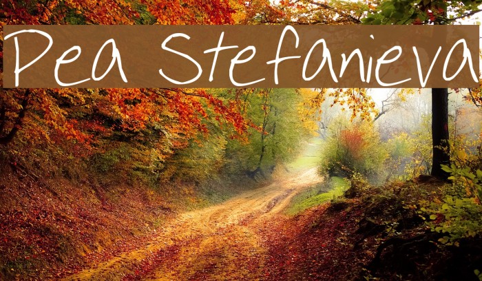 Pea Stefanieva Font examples