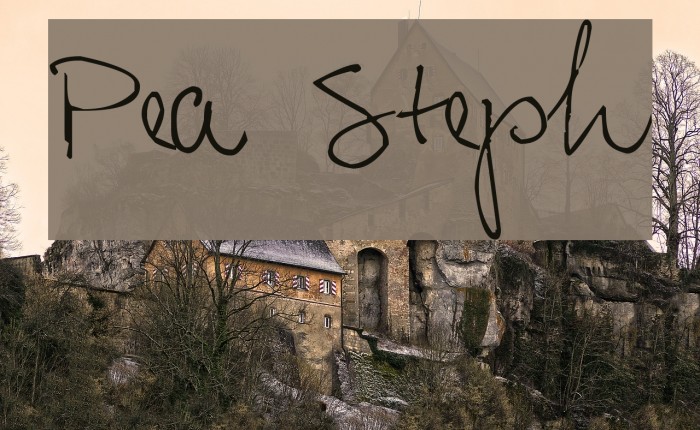 Pea Steph Font examples