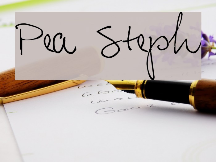 Pea Steph Font examples
