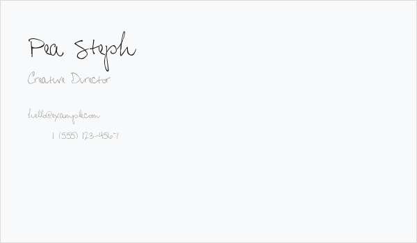 Pea Steph Business Card