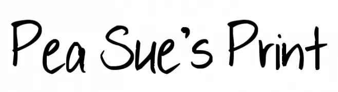 Pea Sue's Print  Descarca Fonturi Gratis