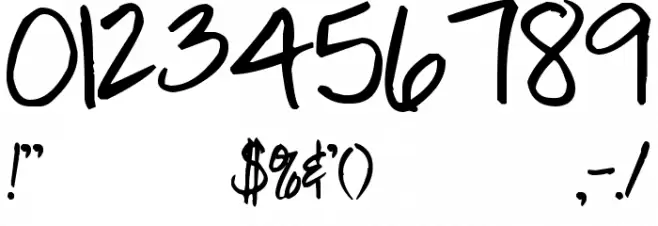 Pea Sue's Print Font OTHER CHARS