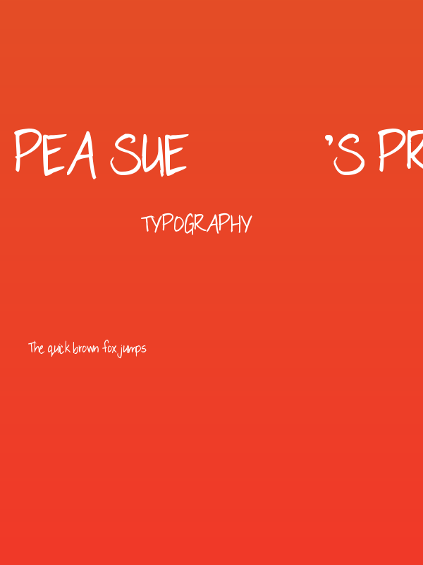 Pea Sue's Print Poster