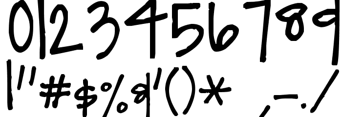 Pea Sugar Noodles Font OTHER CHARS