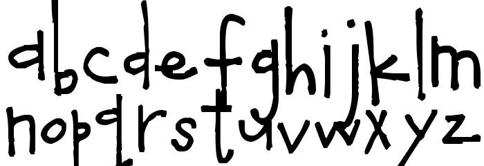 Pea Sugar Noodles Font LOWERCASE