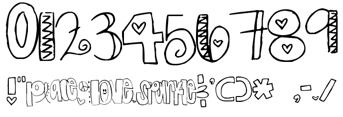Pea Summer Funkyness Font OTHER CHARS