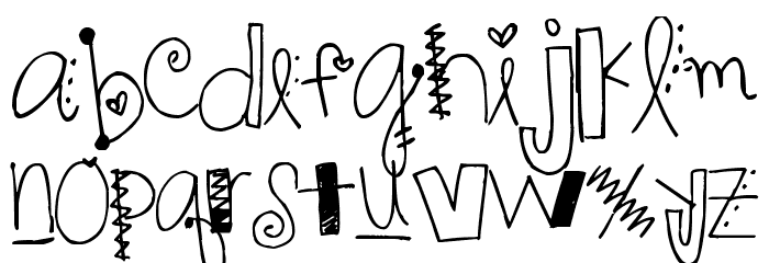 Pea Summer Funkyness Font LOWERCASE