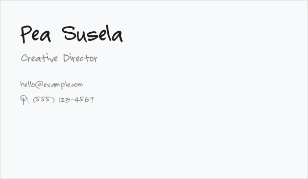 Pea Susela Business Card