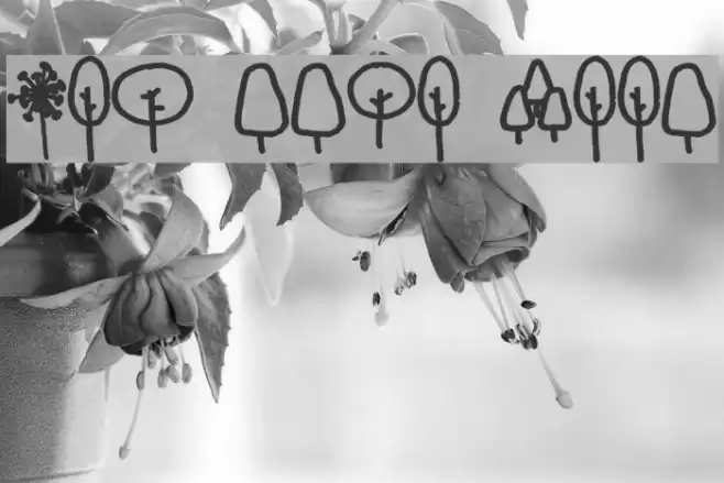 Pea Susie Trees Font examples