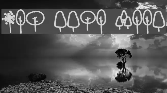 Pea Susie Trees Font examples