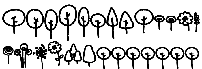 Pea Susie Trees Font LOWERCASE