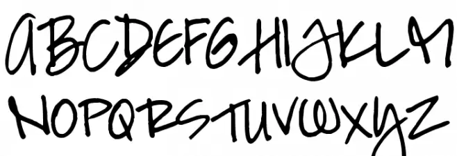 Pea Swimmy Script フォント 大文字