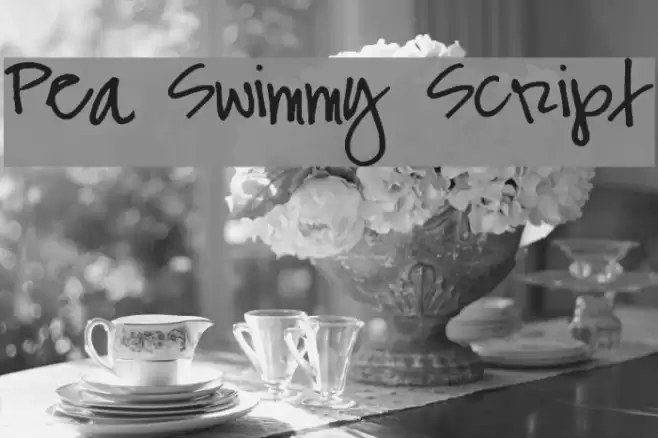 Pea Swimmy Script Font examples