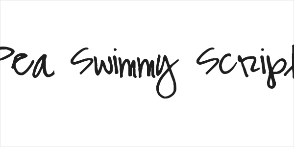 Pea Swimmy Script Logo