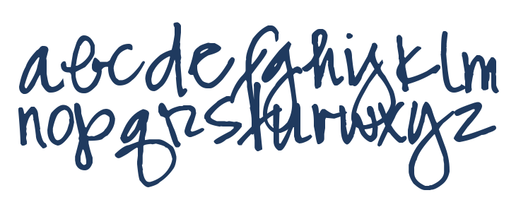 Pea Swimmy Script Lowercase