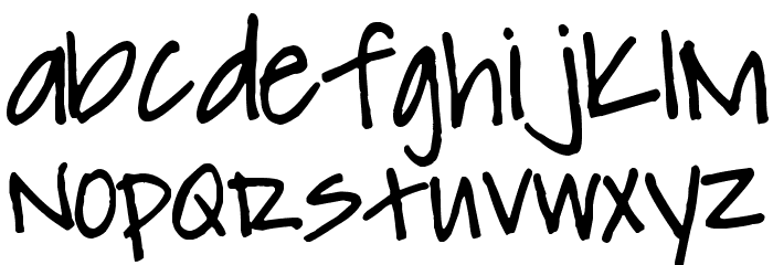 Pea Swimmy Font LOWERCASE