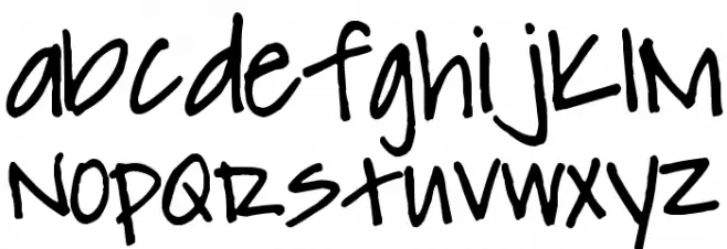 Pea Swimmy Font LOWERCASE