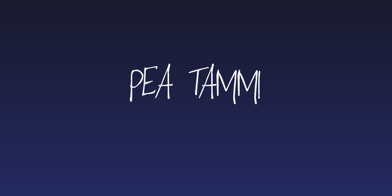 Pea Tammi Social Header