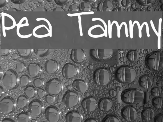 Pea Tammy Font examples