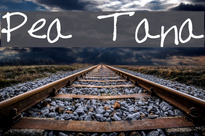 Pea Tana Font examples