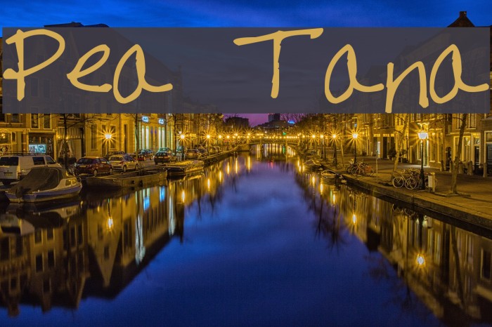 Pea Tana Font examples
