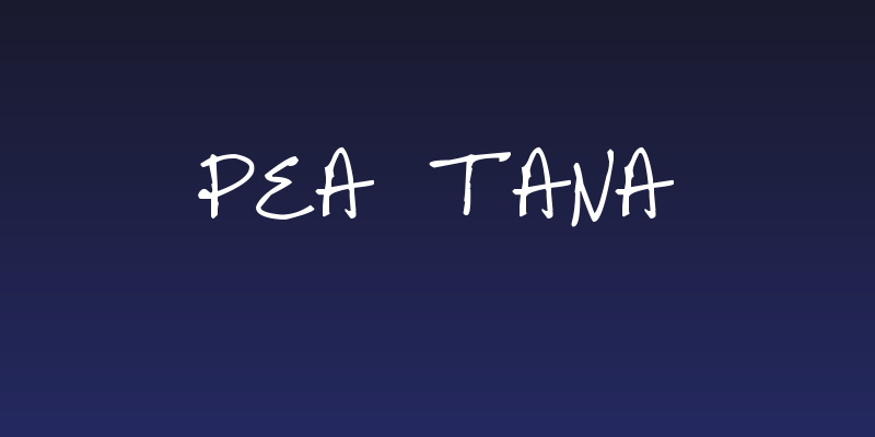 Pea Tana Social Header