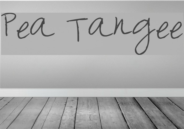 Pea Tangee Font examples