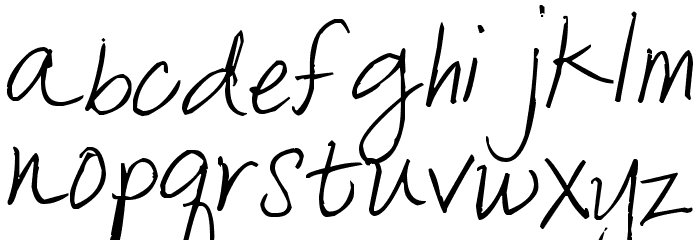 Pea Tangee Font LOWERCASE