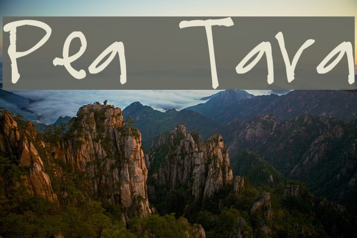 Pea Tara Font examples