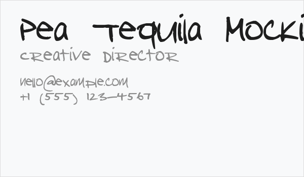 Pea Tequila Mockingbird Business Card