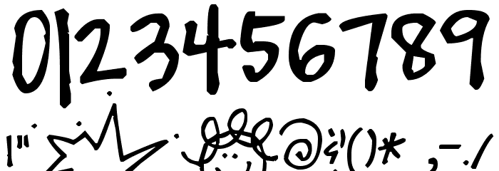 Pea Teran フォント その他の文字