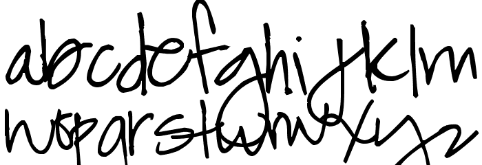 Pea Terri Cherie Font LOWERCASE