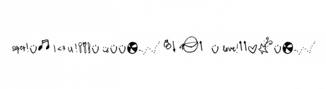 Pea The Bees In Love Doodles  Frei Schriftart Herunterladen
