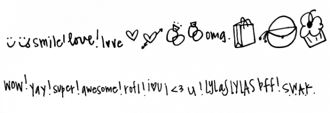 Pea The Bees In Love Doodles Fuentes MAYÚSCULAS