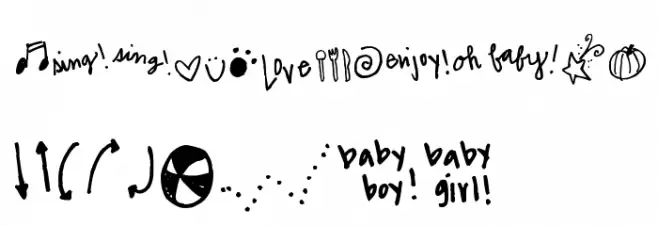 Pea The Bees In Love Doodles फ़ॉन्ट लोअरकेस