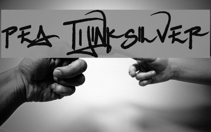 Pea Thinksilver Font examples