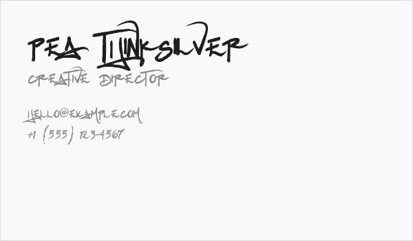Pea Thinksilver Business Card