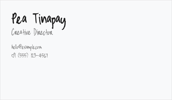 Pea Tinapay Business Card