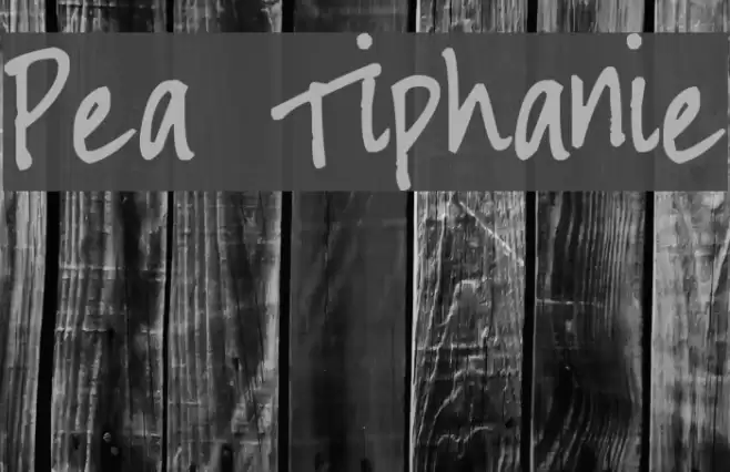 Pea Tiphanie Font examples