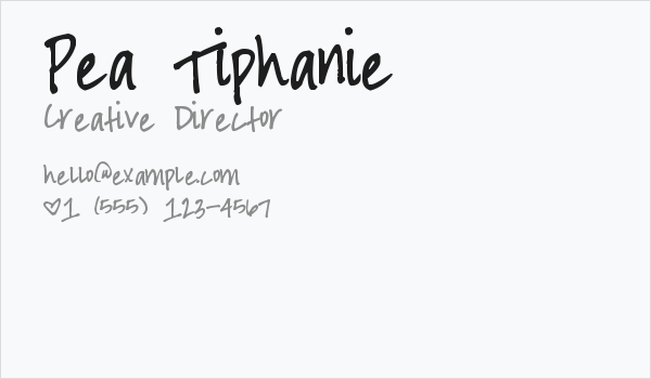 Pea Tiphanie Business Card