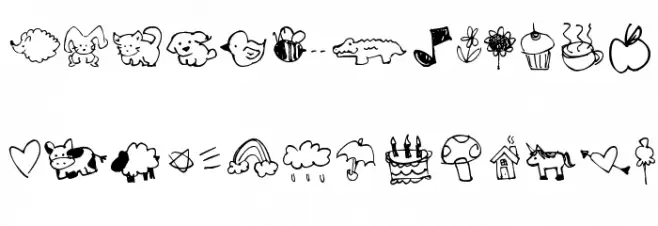 Pea Tisha's Doodles Fonte MAIÚSCULAS