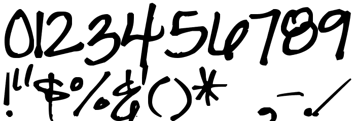 Pea Tracy Font OTHER CHARS