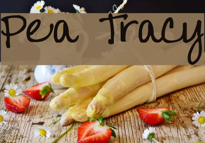 Pea Tracy Font examples