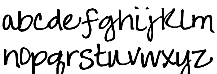 Pea Tracy Font LOWERCASE