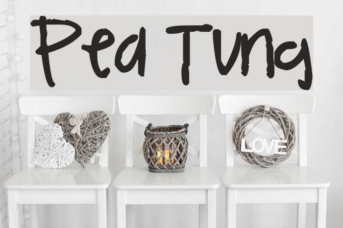 Pea Tung Font examples