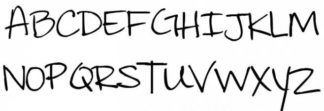 Pea Valerie Schriftart Groß