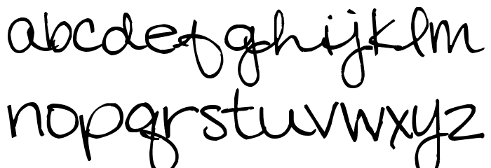 Pea Valerie Font LOWERCASE