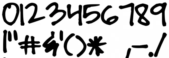 Pea Walker Font OTHER CHARS